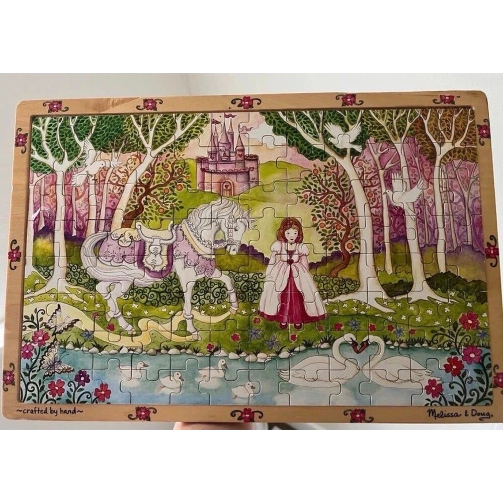 Melissa & Doug Princess Castle Horse Swan Jigsaw Puzzle